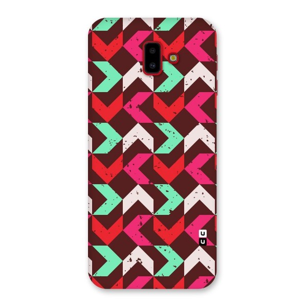 Retro Red Pink Pattern Back Case for Galaxy J6 Plus