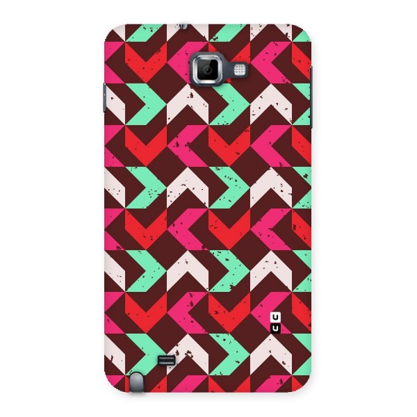 Retro Red Pink Pattern Back Case for Galaxy Note