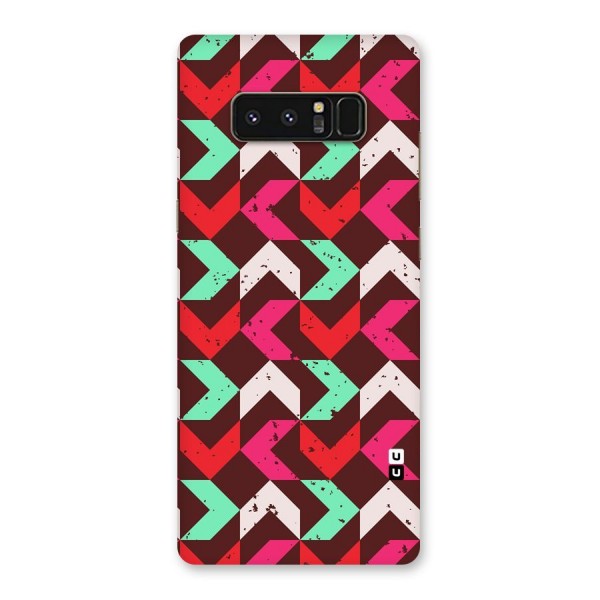 Retro Red Pink Pattern Back Case for Galaxy Note 8