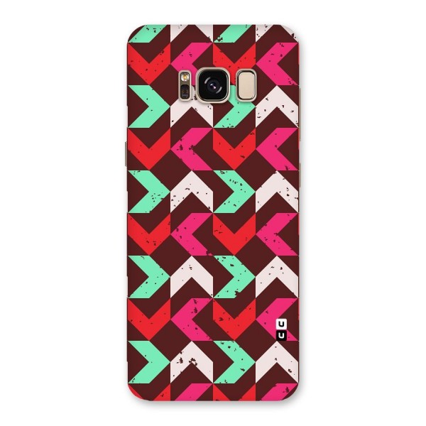 Retro Red Pink Pattern Back Case for Galaxy S8