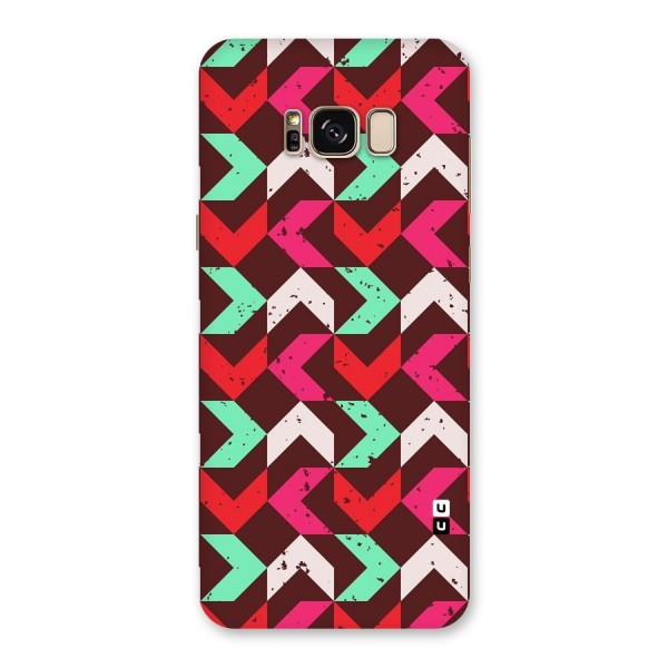 Retro Red Pink Pattern Back Case for Galaxy S8 Plus