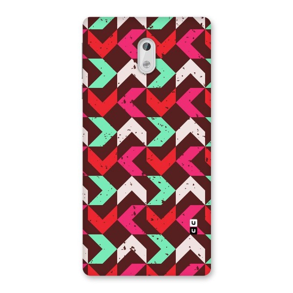 Retro Red Pink Pattern Back Case for Nokia 3