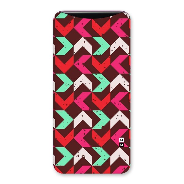 Retro Red Pink Pattern Back Case for Oppo Find X