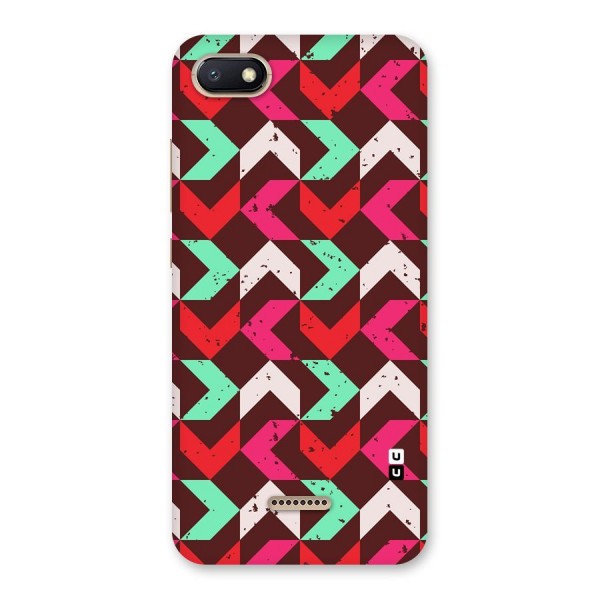 Retro Red Pink Pattern Back Case for Redmi 6A