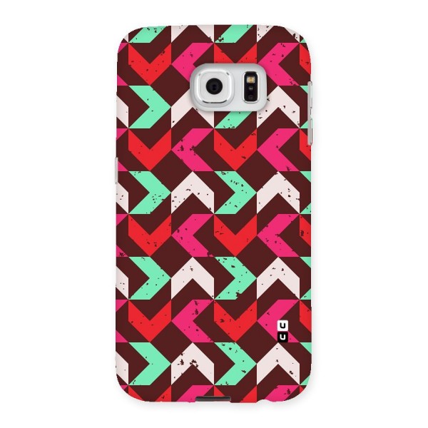 Retro Red Pink Pattern Back Case for Samsung Galaxy S6