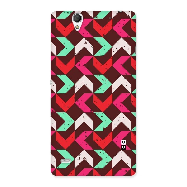 Retro Red Pink Pattern Back Case for Sony Xperia C4