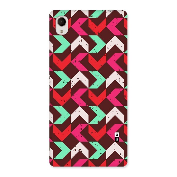 Retro Red Pink Pattern Back Case for Sony Xperia M4