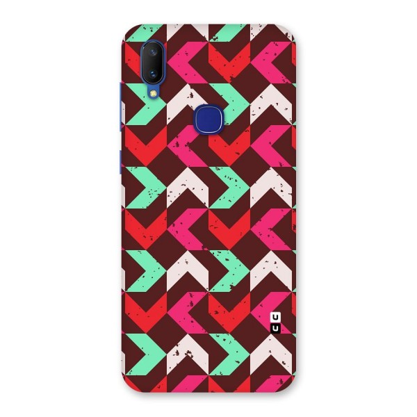 Retro Red Pink Pattern Back Case for Vivo V11