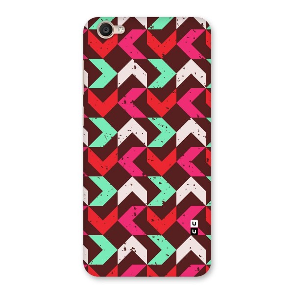 Retro Red Pink Pattern Back Case for Vivo Y55s