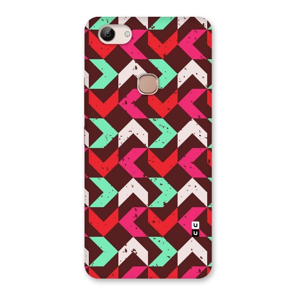 Retro Red Pink Pattern Back Case for Vivo Y83