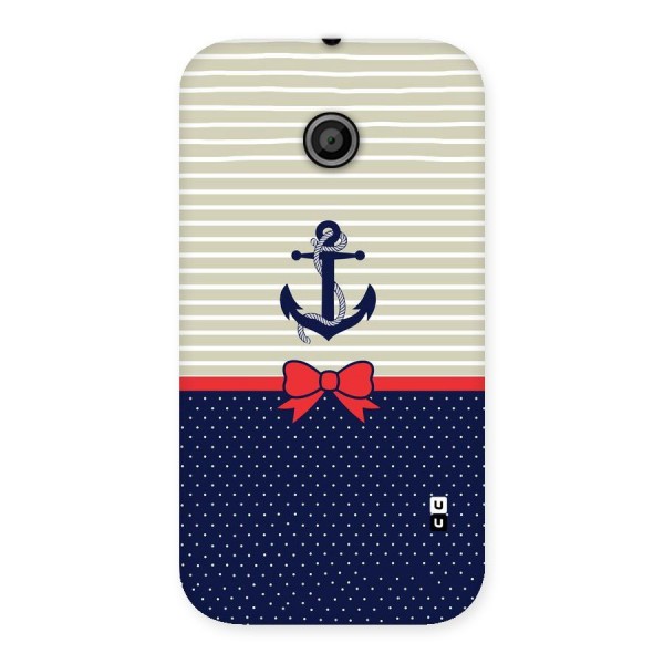 Ribbon Anchor Back Case for Moto E