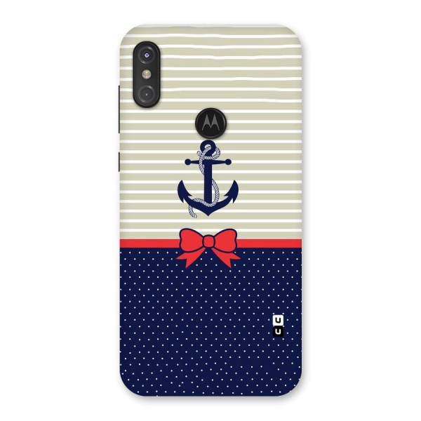 Ribbon Anchor Back Case for Motorola One Power