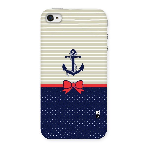 Ribbon Anchor Back Case for iPhone 4 4s