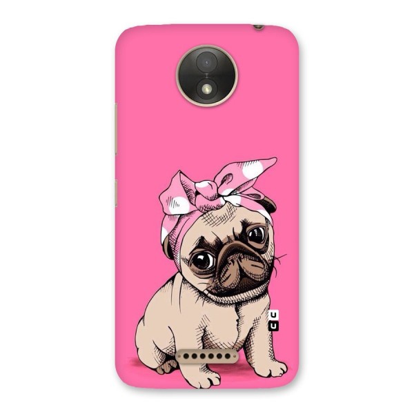 Ribbon Doggo Back Case for Moto C Plus