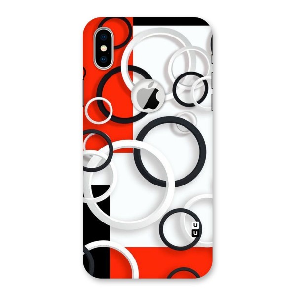 Rings Abstract Back Case for iPhone XS Logo Cut