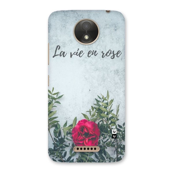 Rose Life Back Case for Moto C Plus