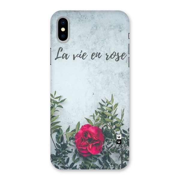 Rose Life Back Case for iPhone XS