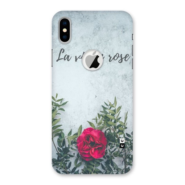 Rose Life Back Case for iPhone XS Logo Cut