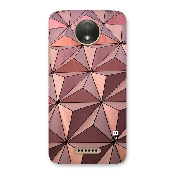 Rosegold Abstract Shapes Back Case for Moto C Plus