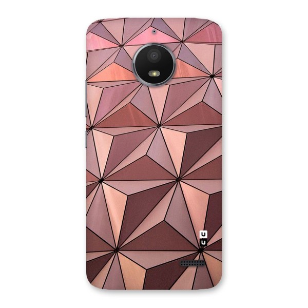 Rosegold Abstract Shapes Back Case for Moto E4