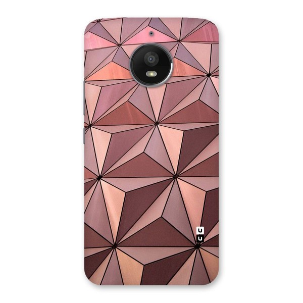 Rosegold Abstract Shapes Back Case for Moto E4 Plus