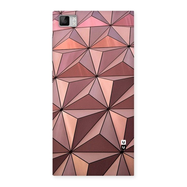 Rosegold Abstract Shapes Back Case for Xiaomi Mi3