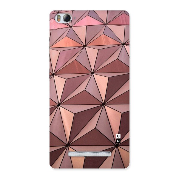 Rosegold Abstract Shapes Back Case for Xiaomi Mi4i