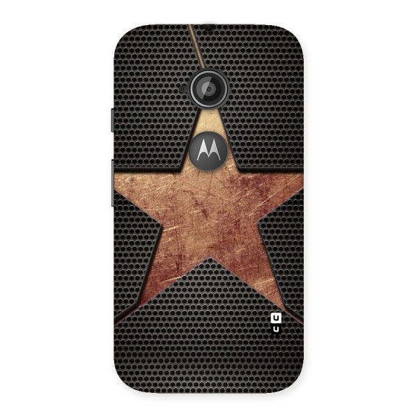 Rugged Gold Star Back Case for Moto E 2nd Gen