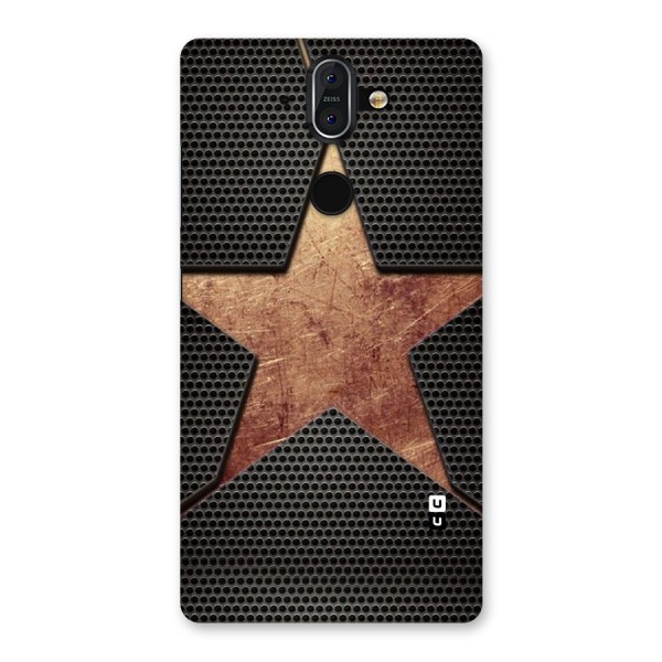 Rugged Gold Star Back Case for Nokia 8 Sirocco