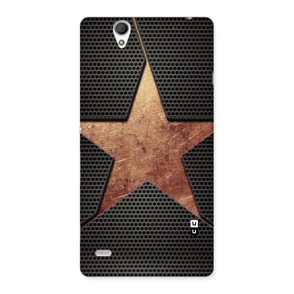 Rugged Gold Star Back Case for Sony Xperia C4