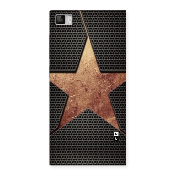 Rugged Gold Star Back Case for Xiaomi Mi3