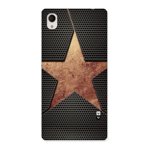 Rugged Gold Star Back Case for Xperia M4 Aqua