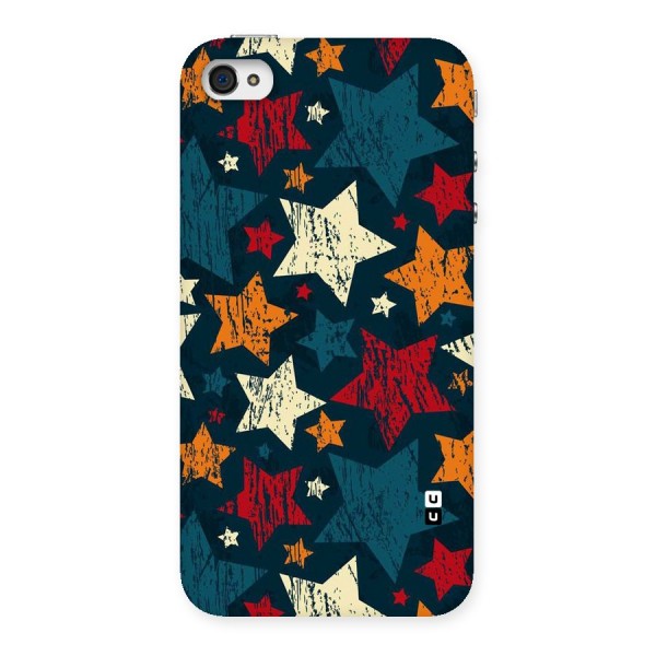 Rugged Star Design Back Case for iPhone 4 4s