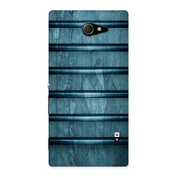 Rustic Blue Shelf Back Case for Sony Xperia M2