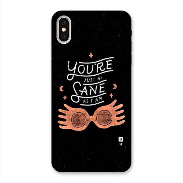 Sane As I Back Case for iPhone XS Max