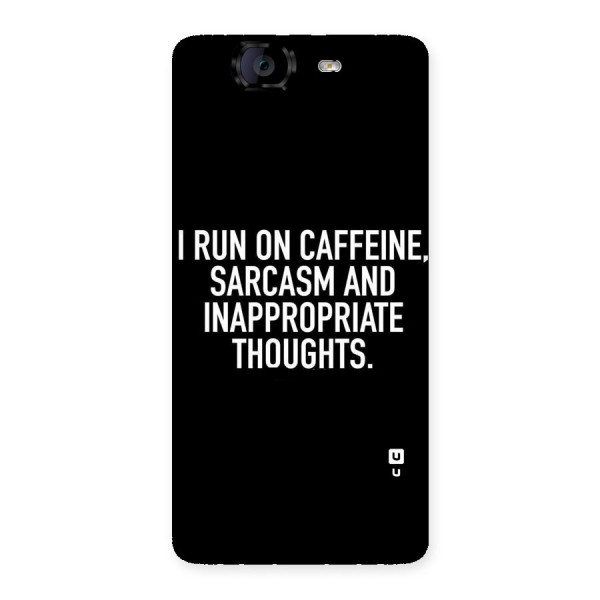 Sarcasm And Caffeine Back Case for Canvas Knight A350