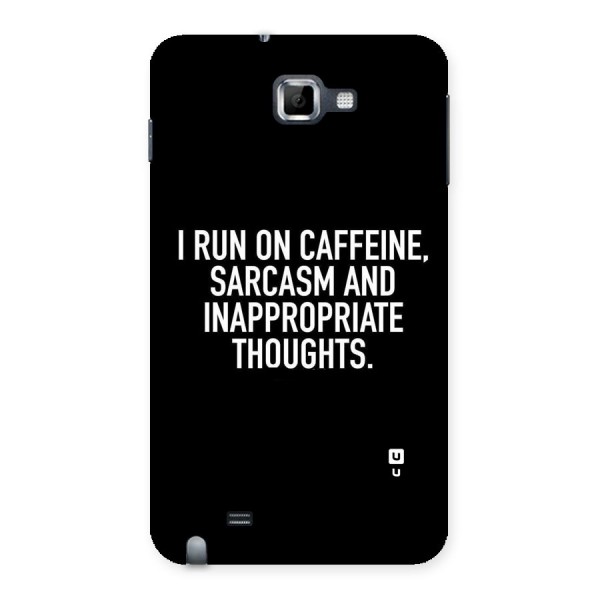 Sarcasm And Caffeine Back Case for Galaxy Note