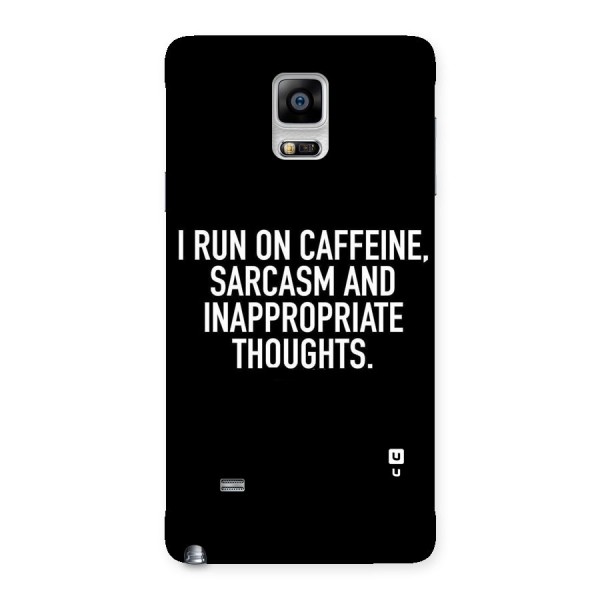 Sarcasm And Caffeine Back Case for Galaxy Note 4