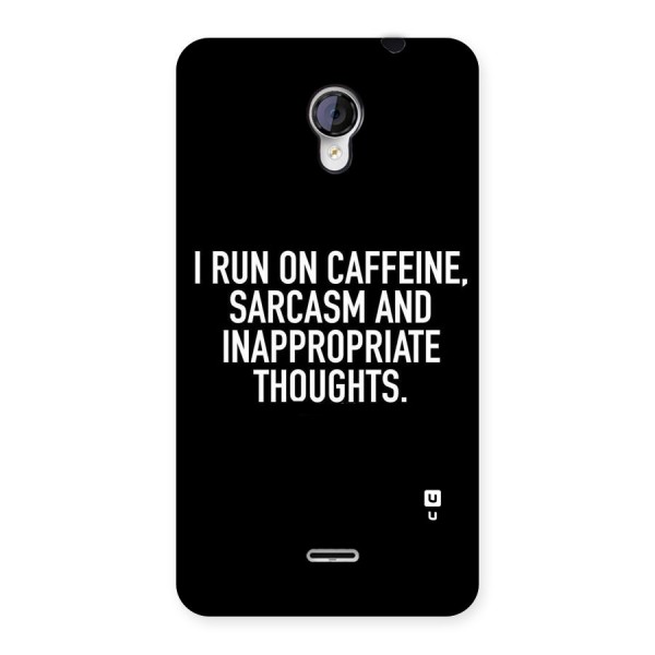 Sarcasm And Caffeine Back Case for Micromax Unite 2 A106