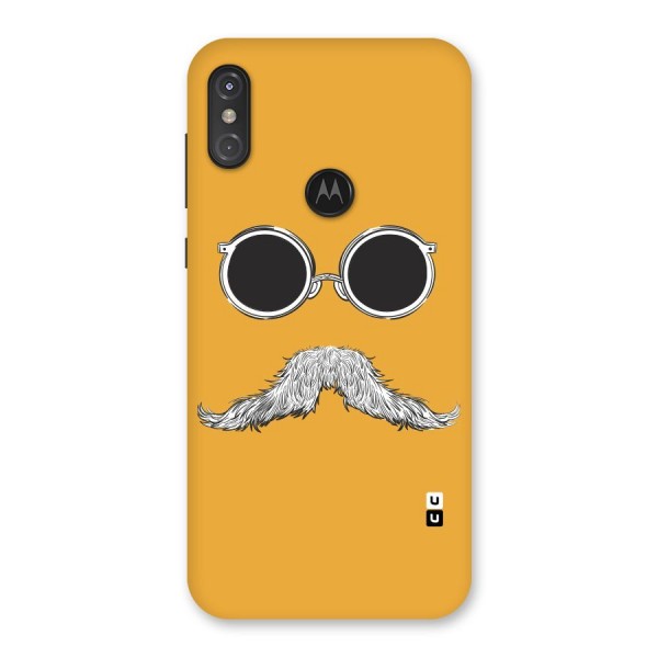 Sassy Mustache Back Case for Motorola One Power