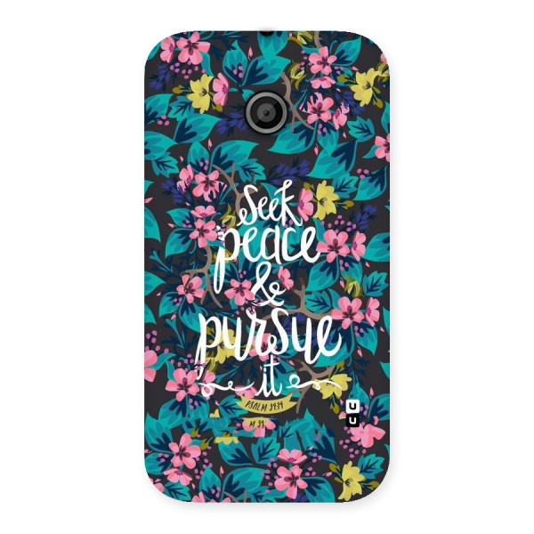 Seek Peace Back Case for Moto E