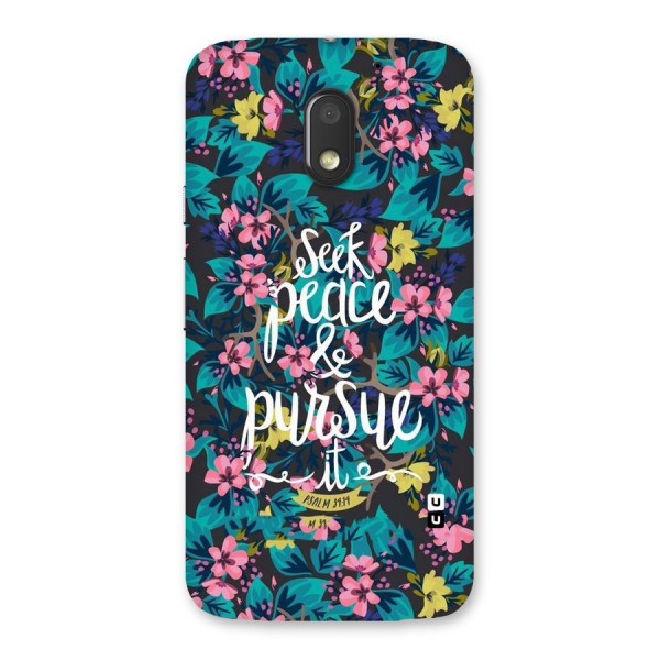 Seek Peace Back Case for Moto E3 Power