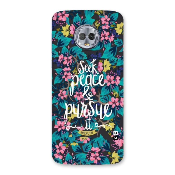 Seek Peace Back Case for Moto G6