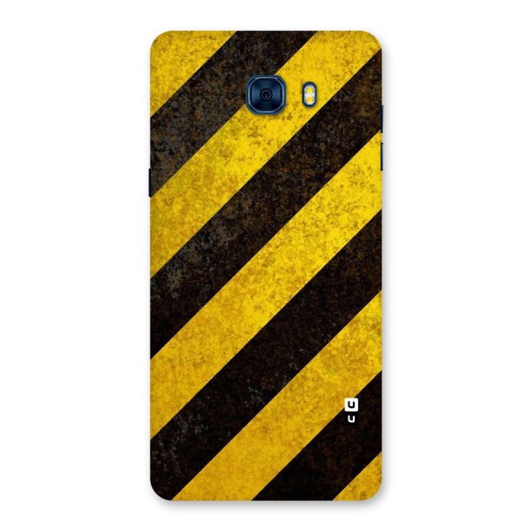 Shaded Yellow Stripes Back Case for Galaxy C7 Pro