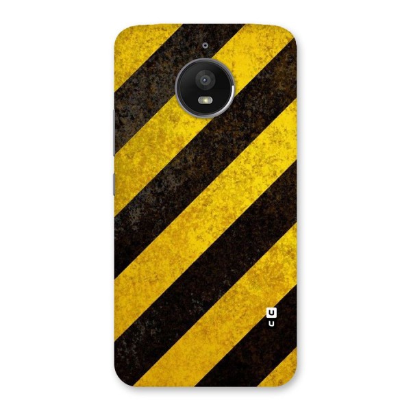 Shaded Yellow Stripes Back Case for Moto E4 Plus