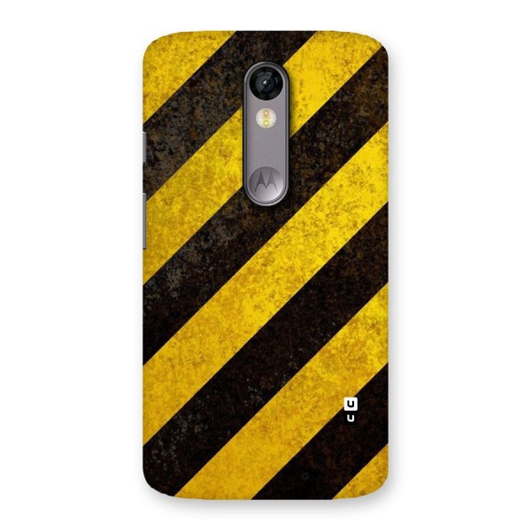 Shaded Yellow Stripes Back Case for Moto X Force