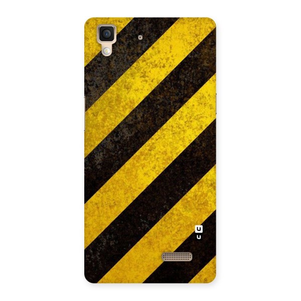 Shaded Yellow Stripes Back Case for Oppo R7