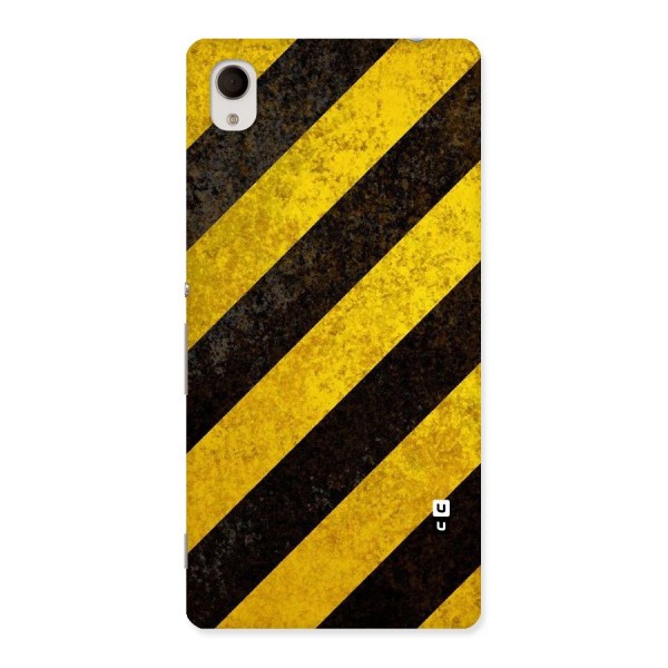 Shaded Yellow Stripes Back Case for Sony Xperia M4