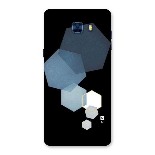 Shades Of Blue Shapes Back Case for Galaxy C7 Pro