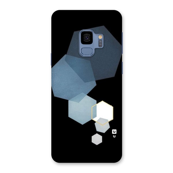 Shades Of Blue Shapes Back Case for Galaxy S9